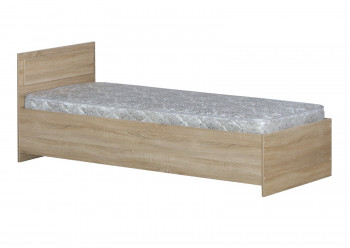 Кровать одинарная 800-2 без матраса (прямые спинки) Дуб Сонома в Томмоте - tommot.mebel54.com | фото