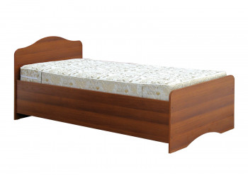 Кровать одинарная 900-1 без матраса (круглые спинки) Орех Таволато в Томмоте - tommot.mebel54.com | фото
