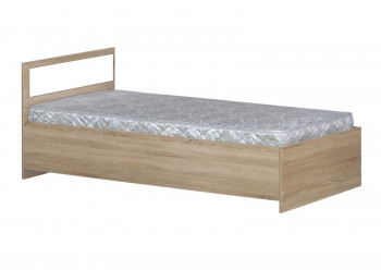Кровать одинарная 900-2 без матраса (прямые спинки) Дуб Сонома в Томмоте - tommot.mebel54.com | фото