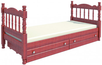 Кровать одинарная Аленка из массива сосны 800*1890 Орех в Томмоте - tommot.mebel54.com | фото