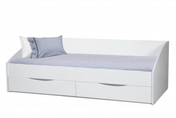 Кровать одинарная "Фея - 3" (симметричная) New/(белый / белый / ДВПО: белый) в Томмоте - tommot.mebel54.com | фото