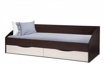 Кровать одинарная "Фея - 3" (симметричная) New (венге / вудлайн кремовый / ДВПО: белый) в Томмоте - tommot.mebel54.com | фото