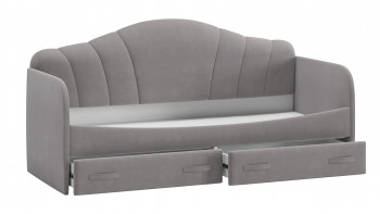 Кровать с мягкой спинкой и ящиками «Сабрина» 900 Светло-серый в Томмоте - tommot.mebel54.com | фото