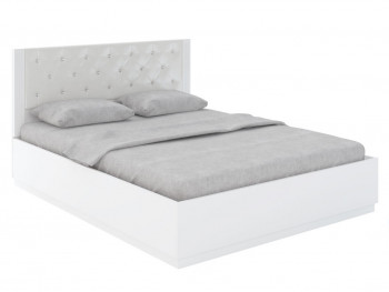 Кровать с ПМ М25 Спальня Тиффани (белый текстурный) в Томмоте - tommot.mebel54.com | фото