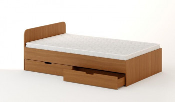 Кровать с ящиками 1200 (Бук темный) в Томмоте - tommot.mebel54.com | фото