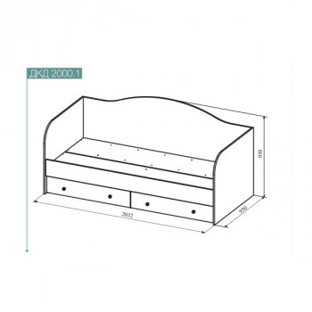 Кровать с ящиками ДКД 2000.1 Kiki в Томмоте - tommot.mebel54.com | фото