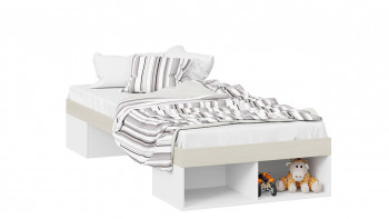 Кровать «Сканди»  Дуб Гарден/Белый в Томмоте - tommot.mebel54.com | фото
