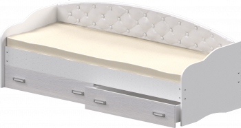 Кровать Софа-7 с мягкой спинкой (800х1900) Белый в Томмоте - tommot.mebel54.com | фото