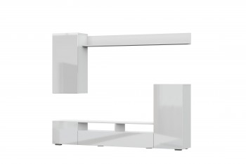 Мебель для гостиной МГС 4 (Белый/Белый глянец) в Томмоте - tommot.mebel54.com | фото