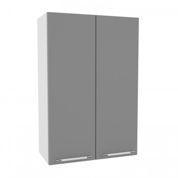 Мелисса ВП 600 шкаф верхний высокий (Белый скин/корпус Серый) в Томмоте - tommot.mebel54.com | фото
