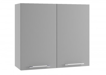 Монца П 800 шкаф верхний (Белый софт/корпус Серый) в Томмоте - tommot.mebel54.com | фото