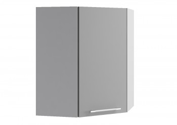 Монца ВПУ 550 Шкаф верхний угловой высокий (Белый софт/корпус Серый) в Томмоте - tommot.mebel54.com | фото