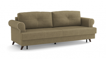 Оливер / диван - кровать 3-х местн. (еврокнижка) (велюр велутто коричневый 23 в Томмоте - tommot.mebel54.com | фото