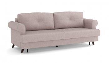 Оливер / диван - кровать 3-х местн. (еврокнижка) (велюр велутто пастельно-розовый 11 / велюр велутто в Томмоте - tommot.mebel54.com | фото