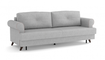 Оливер / диван - кровать 3-х местн. (еврокнижка) (велюр велутто серебряный 52 в Томмоте - tommot.mebel54.com | фото