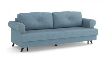 Оливер / диван - кровать 3-х местн. (еврокнижка) (велюр велутто серо-голубой в Томмоте - tommot.mebel54.com | фото