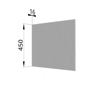 Панель торцевая (для шкафа горизонтального глубокого высотой 450 мм) ГВПГ Мелисса (Белый скин) в Томмоте - tommot.mebel54.com | фото