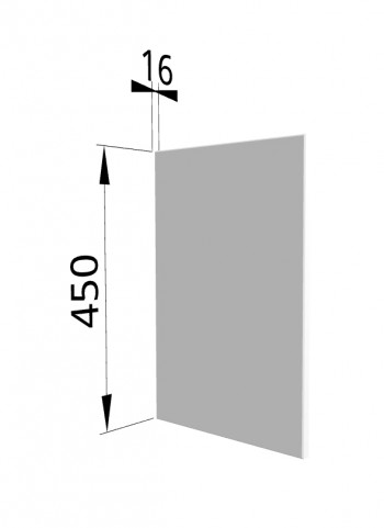 Панель торцевая (для шкафа горизонтального высокого) ВПГ Ройс (Белый софт) в Томмоте - tommot.mebel54.com | фото