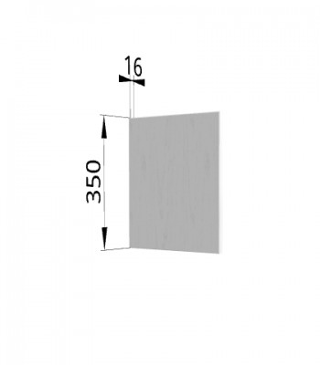 Панель торцевая (для шкафа горизонтального высотой 350 мм) ПГ Мелисса (Белый скин) в Томмоте - tommot.mebel54.com | фото