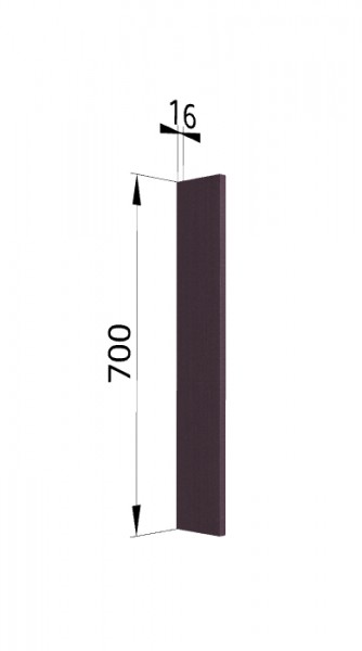 Панель торцевая (для шкафа торцевого верхнего) ПТ 400 Тито, Гарда (Пурпур) в Томмоте - tommot.mebel54.com | фото