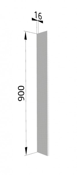 Панель торцевая (для шкафа верхнего торцевого высотой 900 мм) ВПТ 400 Мелисса (Белый скин) в Томмоте - tommot.mebel54.com | фото