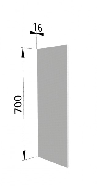 Панель торцевая (для шкафа верхнего высотой 700 мм) П Мелисса (Белый скин) в Томмоте - tommot.mebel54.com | фото