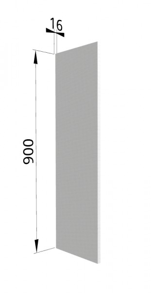 Панель торцевая (для шкафа верхнего высотой 900 мм) ВП Мелисса (Белый скин) в Томмоте - tommot.mebel54.com | фото