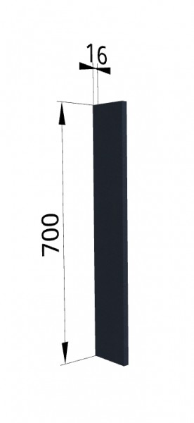 Панель торцевая ПТ 400 Квадро (для шкафа торцевого верхнего) Черника в Томмоте - tommot.mebel54.com | фото