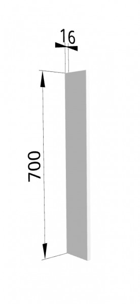 Панель торцевая ПТ 400 Ройс (для шкафа торцевого верхнего) Белый софт в Томмоте - tommot.mebel54.com | фото