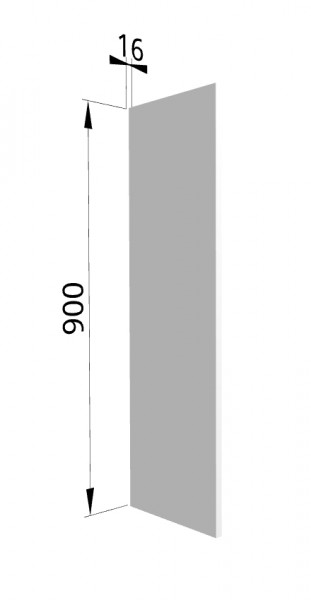 Панель торцевая ВП Ройс (для шкафа верхнего высокого) Белый софт в Томмоте - tommot.mebel54.com | фото