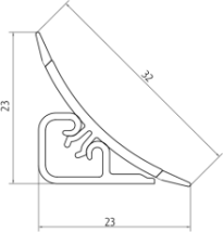 Плинтус LB-23, L=3000мм, черная бронза в Томмоте - tommot.mebel54.com | фото