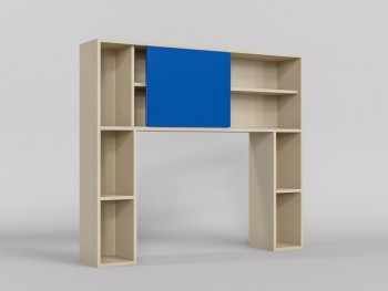 Полка на стол Скай люкс (Синий/корпус Клен) в Томмоте - tommot.mebel54.com | фото