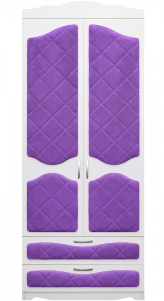 Шкаф 2-х створчатый с ящиками серии Иллюзия 32 Фиолетовый в Томмоте - tommot.mebel54.com | фото