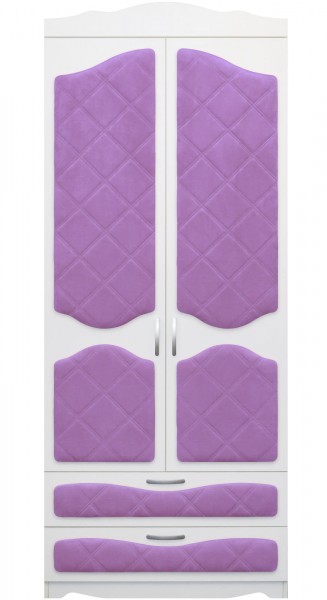 Шкаф 2-х створчатый с ящиками серии Иллюзия 67 Светло-фиолетовый в Томмоте - tommot.mebel54.com | фото