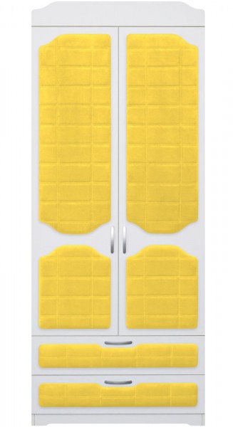 Шкаф 2-х створчатый с ящиками серии Спорт 74 Жёлтый в Томмоте - tommot.mebel54.com | фото