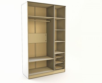 Шкаф 3-х створчатый с ящиками Клаксон (Бежевый/корпус Клен) в Томмоте - tommot.mebel54.com | фото