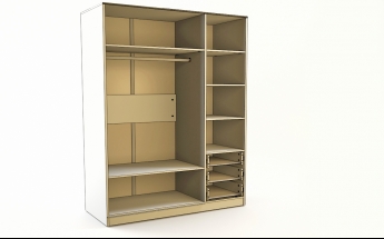 Шкаф 3-х створчатый с ящиками Скай люкс (Синий/Белый/корпус Клен) в Томмоте - tommot.mebel54.com | фото
