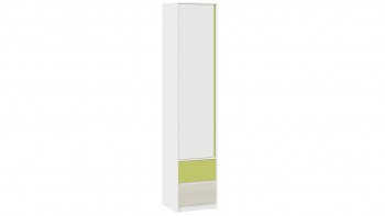 Шкаф для белья комбинированный «Сканди» Дуб Гарден/Белый/Зеленый в Томмоте - tommot.mebel54.com | фото
