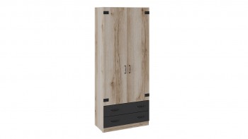 Шкаф для одежды комбинированный «Окланд» (Фон Черный/Дуб Делано) в Томмоте - tommot.mebel54.com | фото