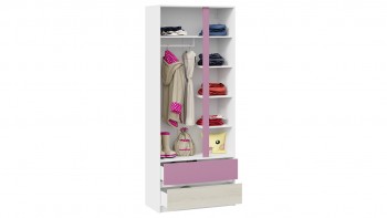 Шкаф для одежды комбинированный «Сканди» Дуб Гарден/Белый/Лиловый в Томмоте - tommot.mebel54.com | фото