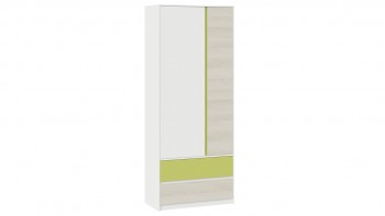 Шкаф для одежды комбинированный «Сканди» Дуб Гарден/Белый/Зеленый в Томмоте - tommot.mebel54.com | фото