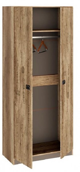 Шкаф для одежды «Пилигрим» (Дуб Каньон светлый, Фон серый) в Томмоте - tommot.mebel54.com | фото