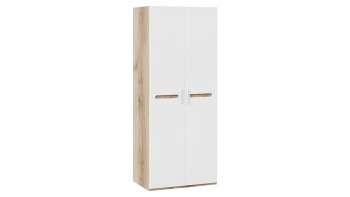 Шкаф для одежды с 2-мя дверями «Фьюжн» Дуб Делано/Белый глянец в Томмоте - tommot.mebel54.com | фото