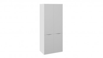 Шкаф для одежды с 2 зеркальными дверями «Глосс» (Белый глянец) в Томмоте - tommot.mebel54.com | фото