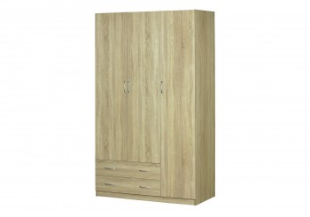 Шкаф для платья и белья 3-х дверный без зеркала Дуб Сонома в Томмоте - tommot.mebel54.com | фото