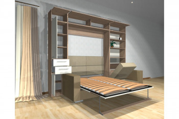 Шкаф-кровать с диваном Каролина в Томмоте - tommot.mebel54.com | фото