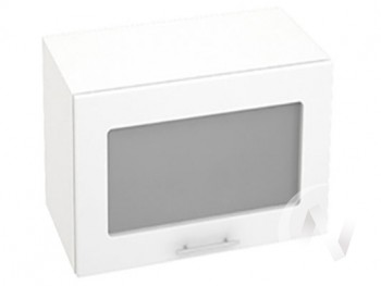 Шкаф со стеклом Валерия-М ШВГС-609 (Белый глянец/Белый/верхний/горизонтальный/высокий) в Томмоте - tommot.mebel54.com | фото