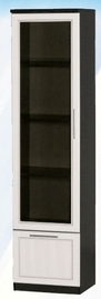 Шкаф средний с ящиком и стеклодверью ДЛЯ ГОСТИНОЙ ШСЯС-450 Венге/Дуб выбеленный в Томмоте - tommot.mebel54.com | фото