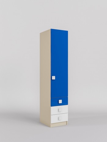 Шкаф угловой (секция с ящиками) Скай люкс (Синий/Белый/корпус Клен) в Томмоте - tommot.mebel54.com | фото