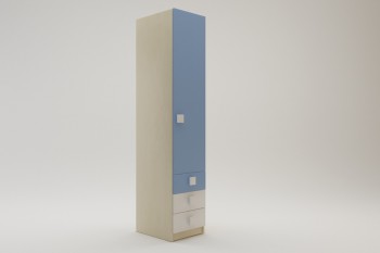 Шкаф угловой (секция с ящиками) Скай (Синий/Белый/корпус Клен) в Томмоте - tommot.mebel54.com | фото